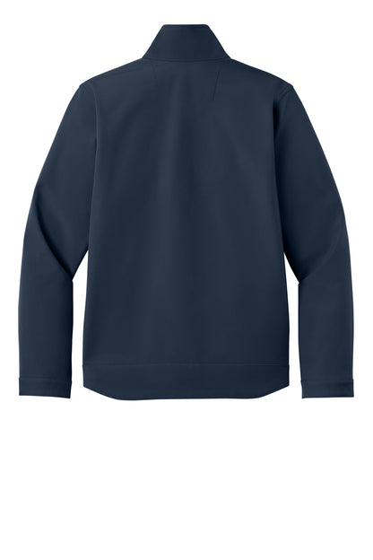 Rear View of Navy Carhartt Rain Defender Soft Shell Jacket CT106438
