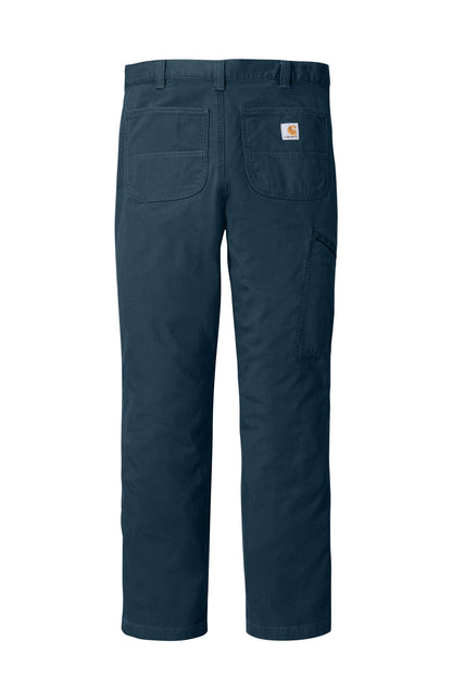 Rear View of Navy Carhartt Rugged Flex Rigby Pant CT102291