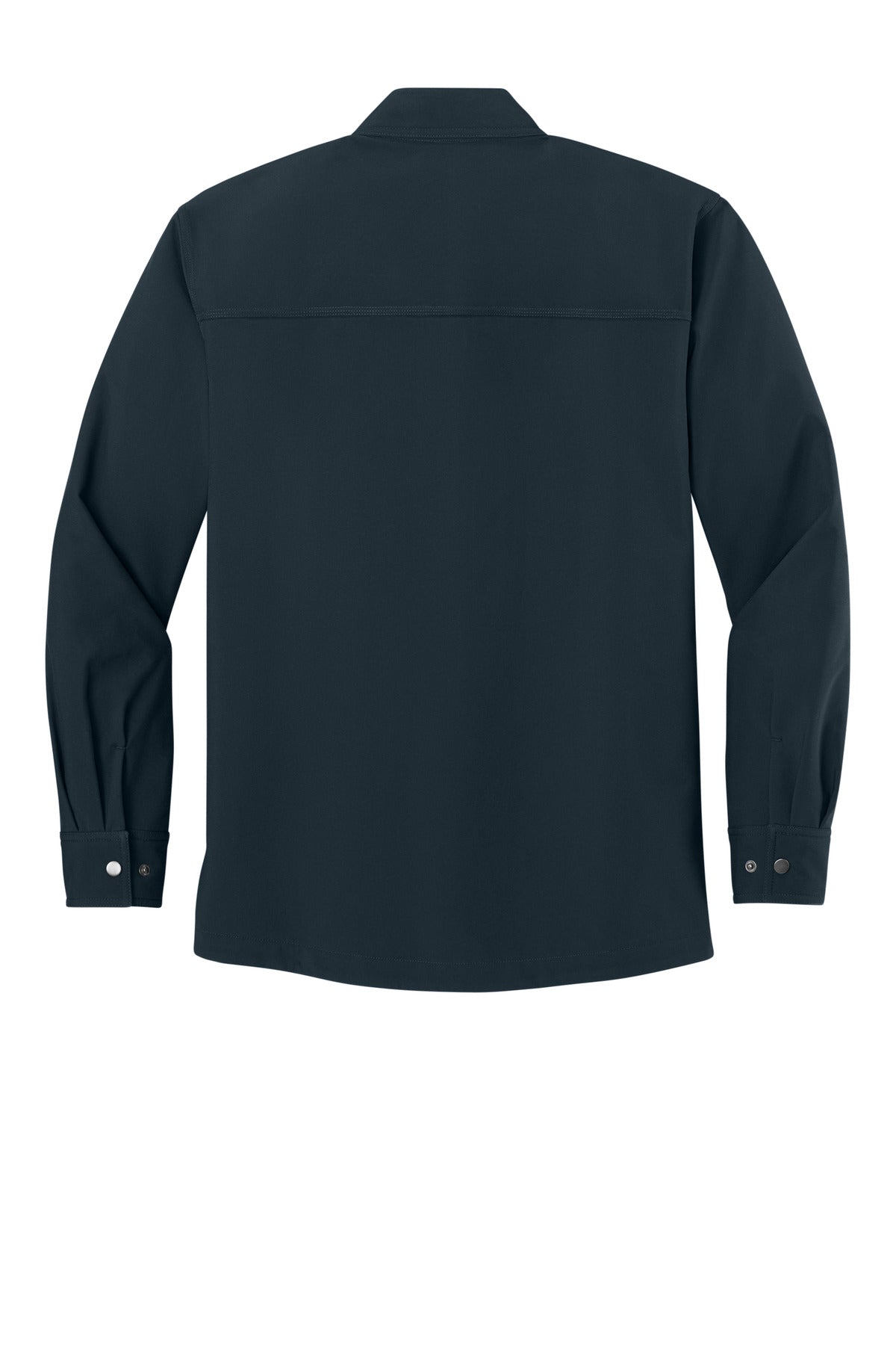 Rear View of Navy CornerStone Soft Shell Shirt Jacket CSJ73