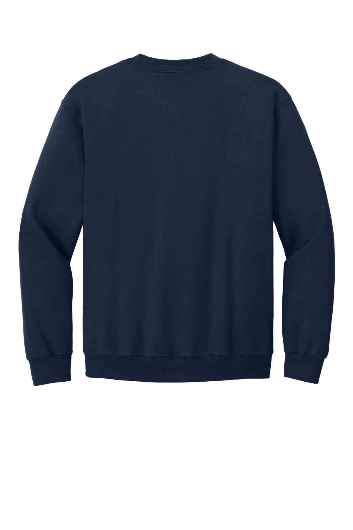 Rear View of Navy Gildan Heavy Blend Crewneck Sweatshirt. 18000