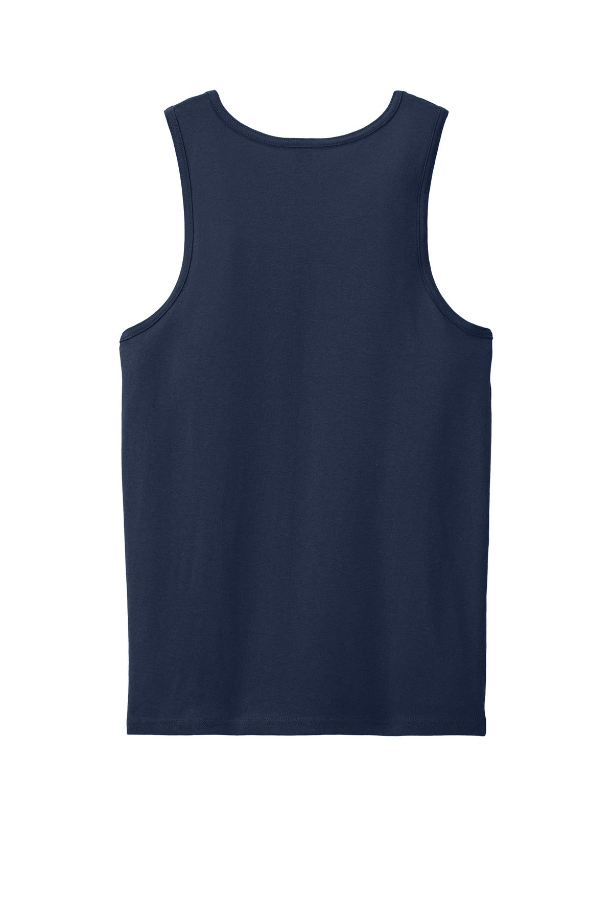 Rear View of Navy Gildan Heavy Cotton Tank Top. G5200