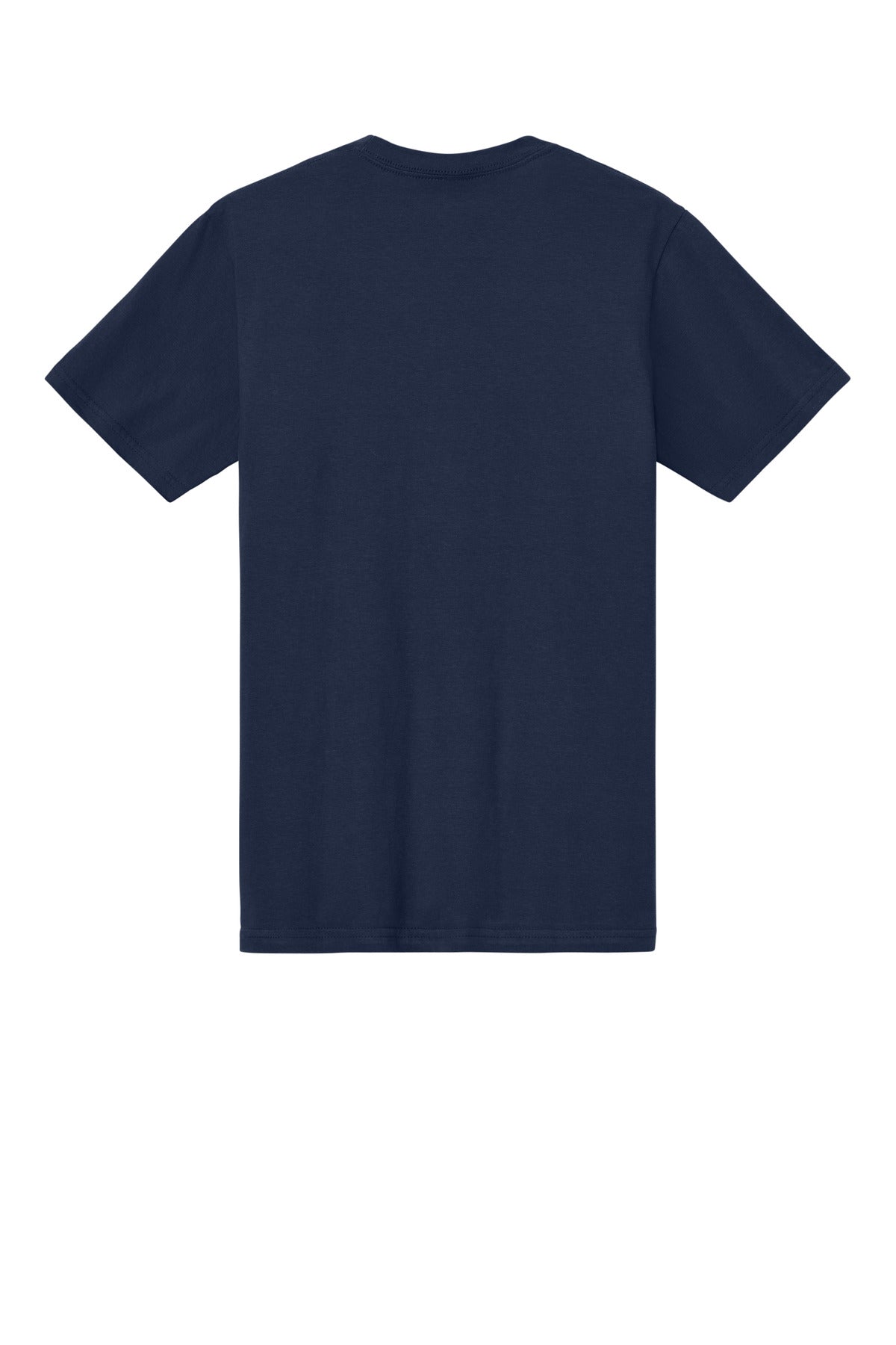 Rear View of Navy Gildan Softstyle Midweight Tee 65000