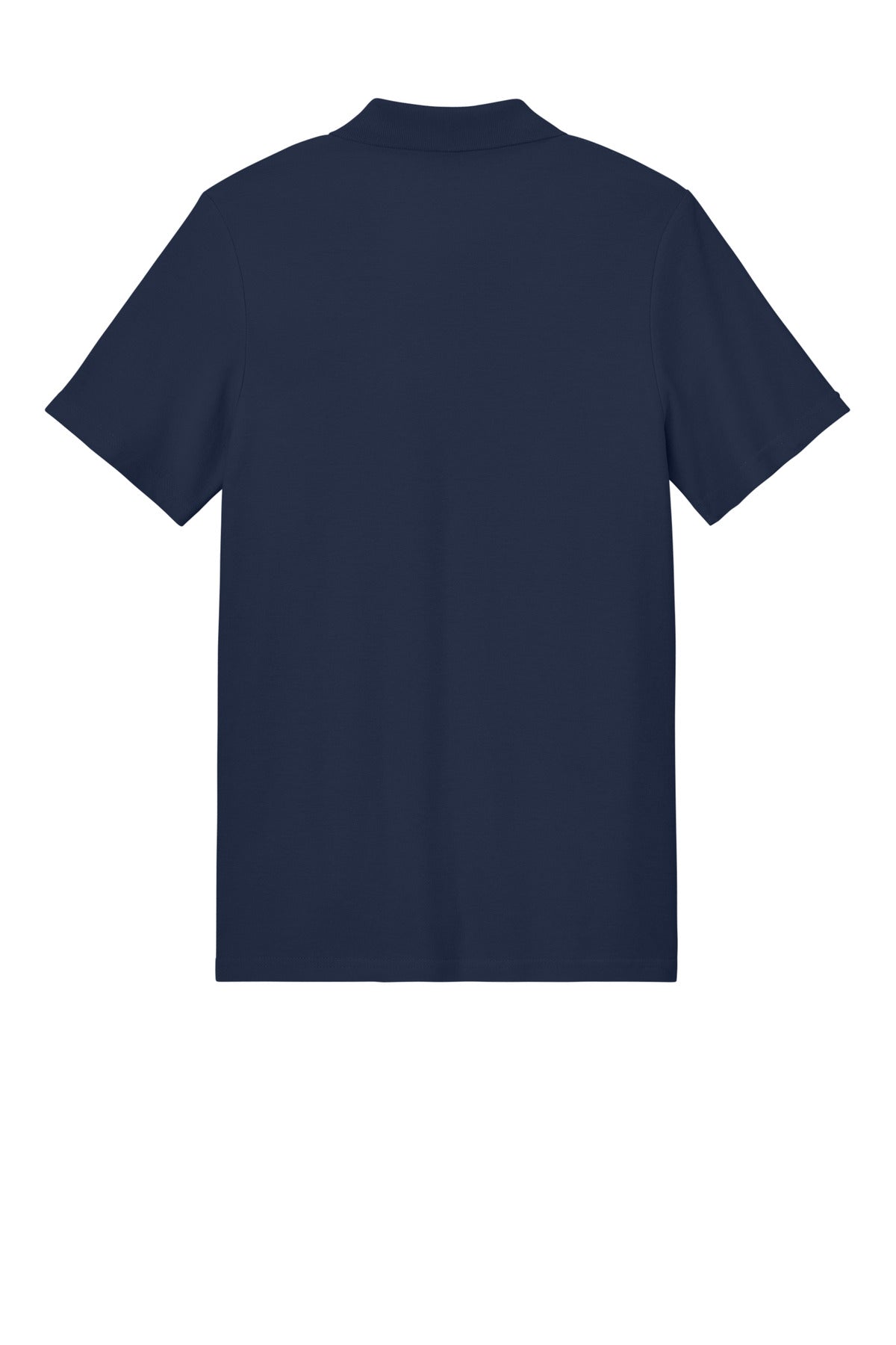 Rear View of Navy Gildan Softstyle Pique Polo 64800