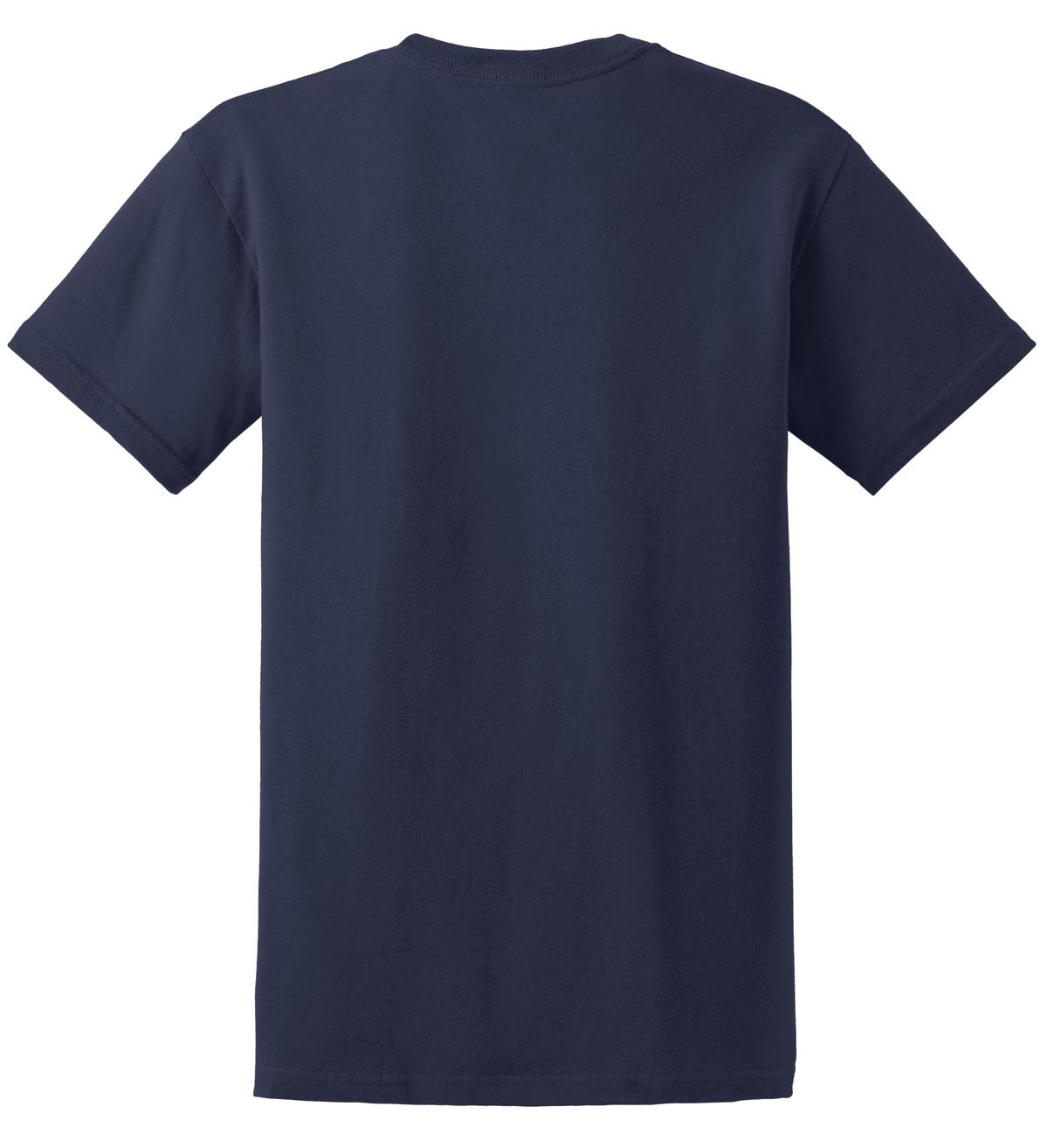 Rear View of Navy Gildan - Ultra Cotton 100% US Cotton T-Shirt. 2000