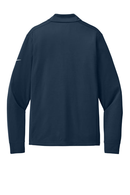 Rear View of Navy Nike Essential 1/2-Zip Cover-Up NKHM8036