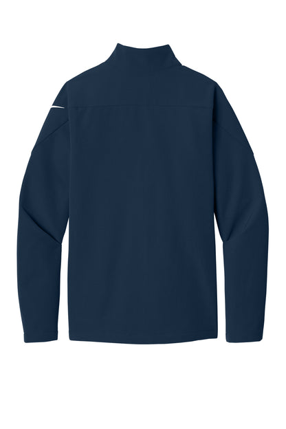 Rear View of Navy Nike Full-Zip Soft Shell Jacket NKHM7926