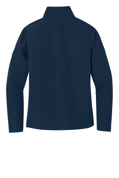 Rear View of Navy Nike Women's Full-Zip Soft Shell Jacket NKHM7937
