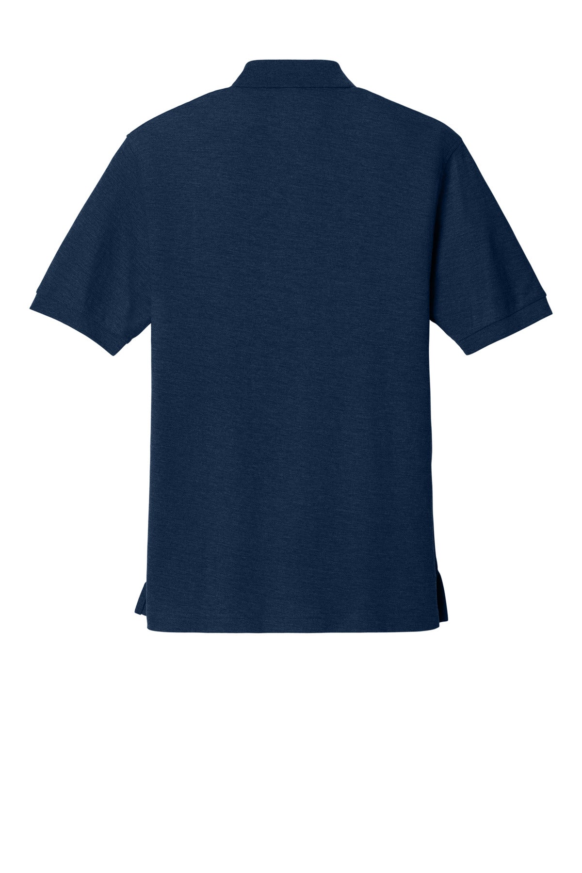 Rear View of Navy Port Authority Extended Size Silk Touch Polo K500ES