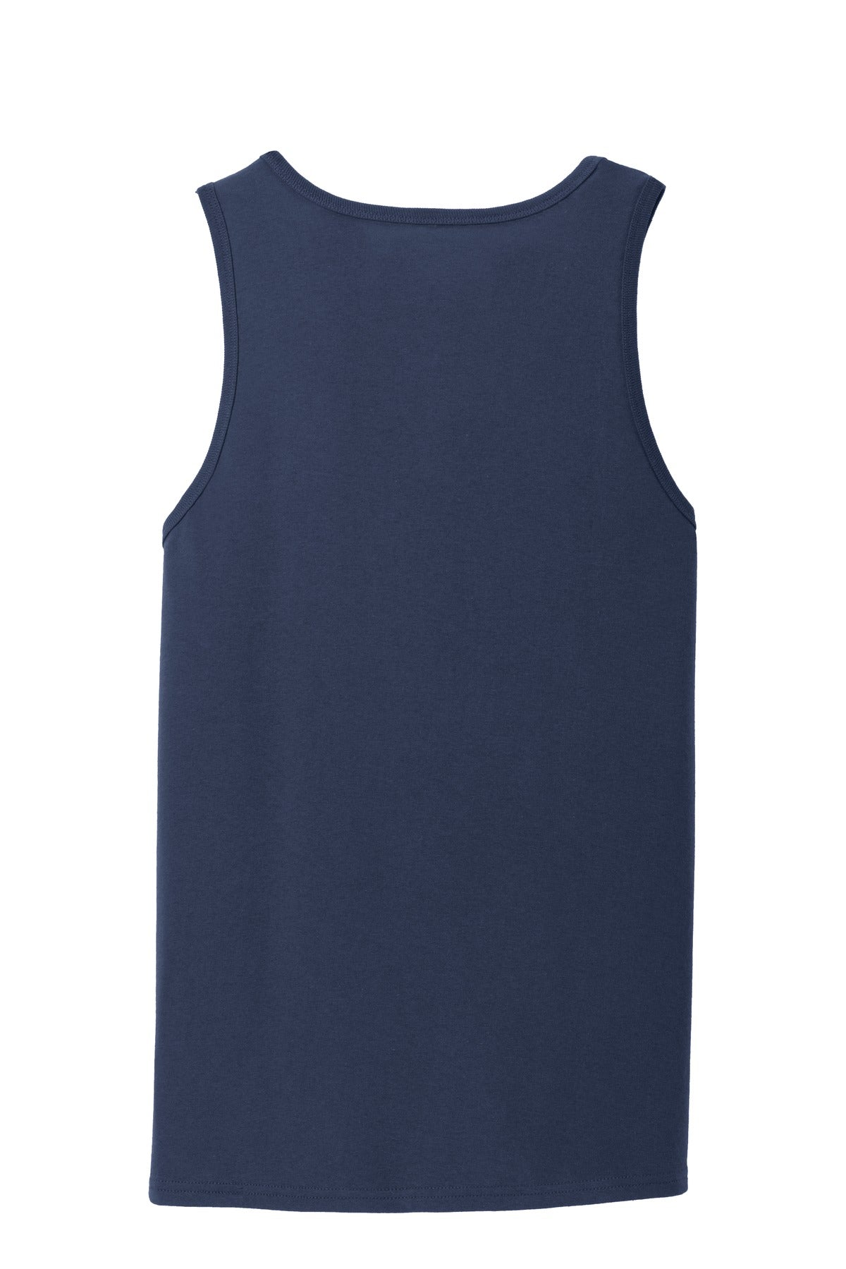 Rear View of Navy Port & Co Core Cotton Tank Top. PC54TT