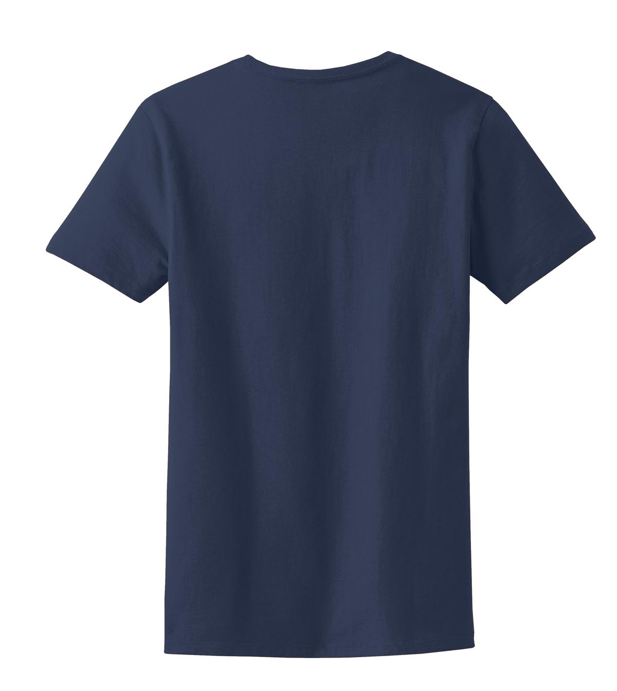 Rear View of Navy Port & Co Women's Essential Tee. LPC61