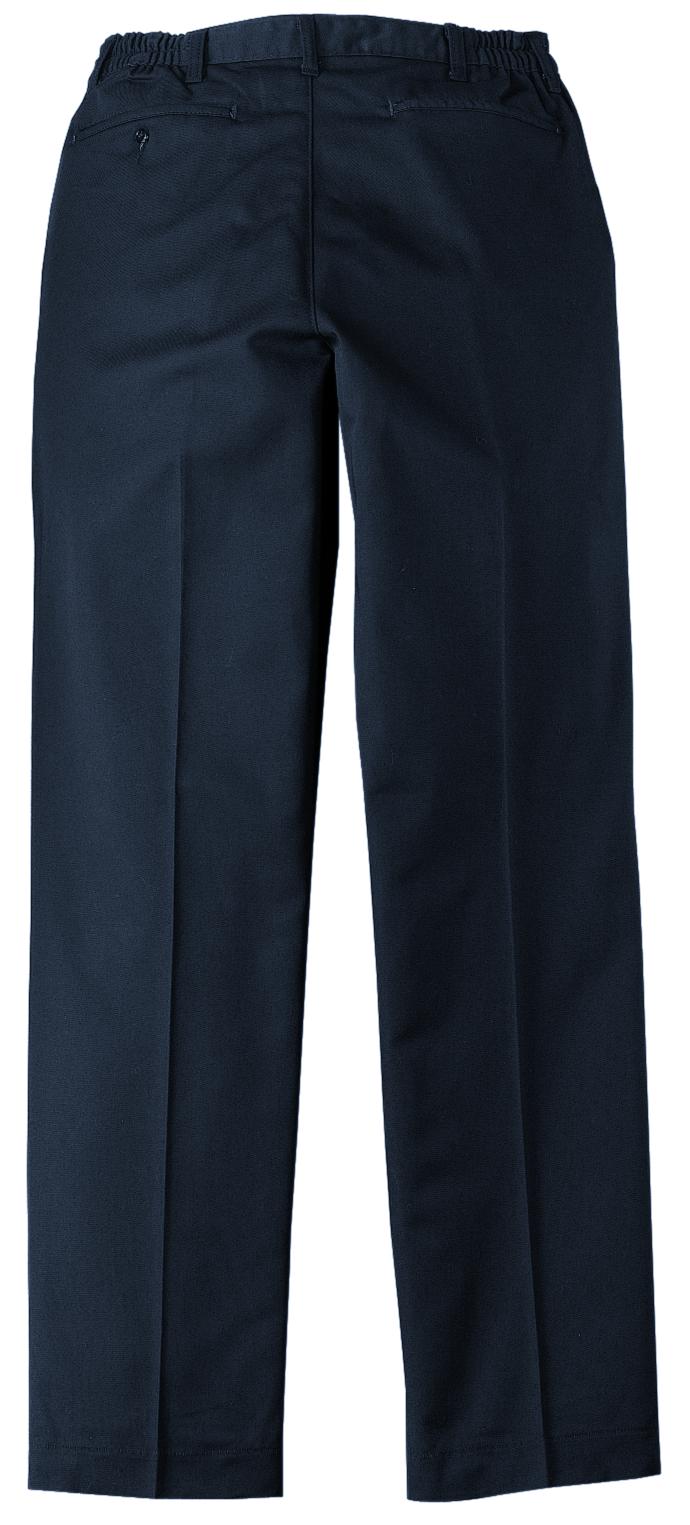 Rear View of Navy Red Kap Elastic Insert Pant. PT60