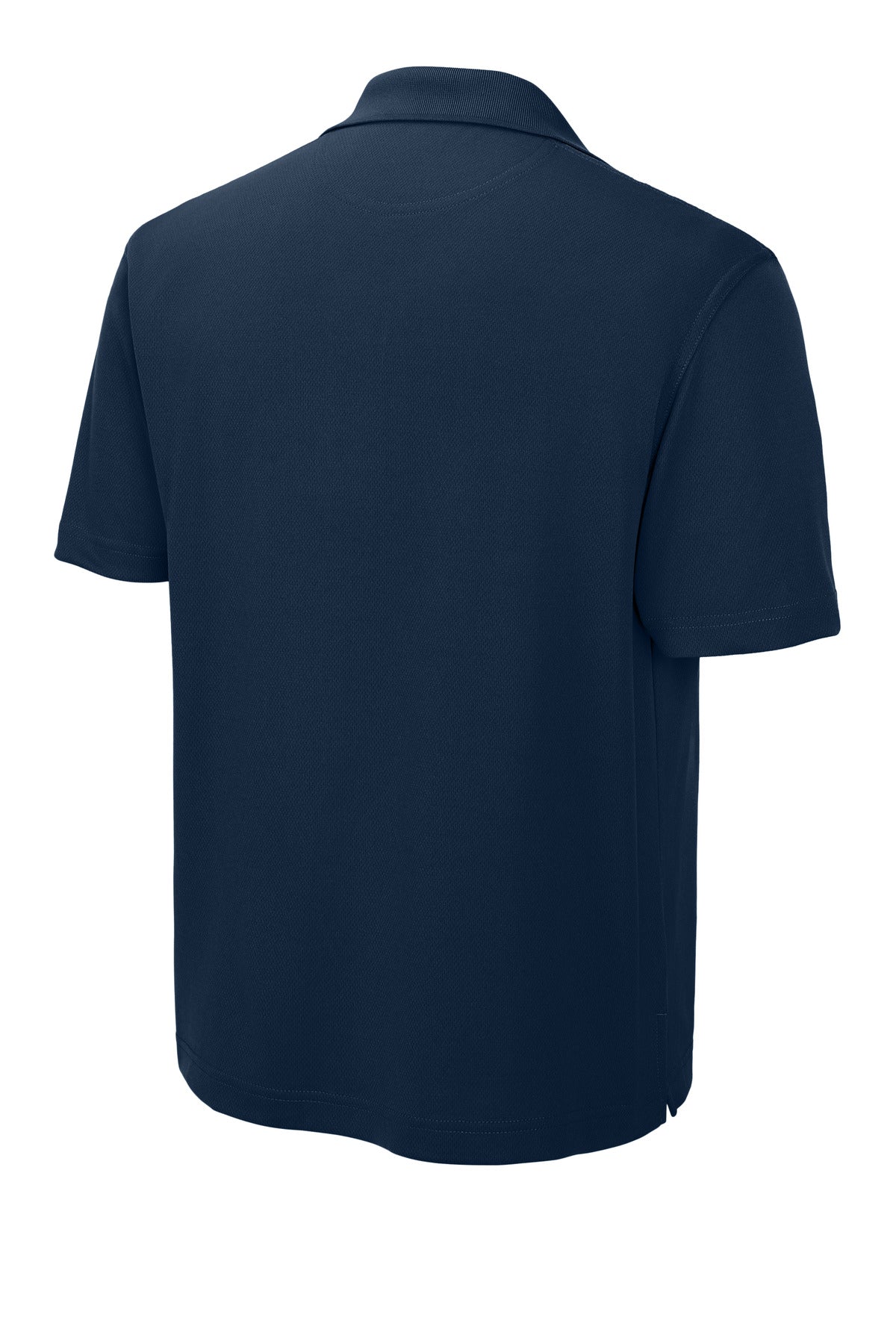 Rear View of Navy Sport-Tek Dri-Mesh Polo. K469