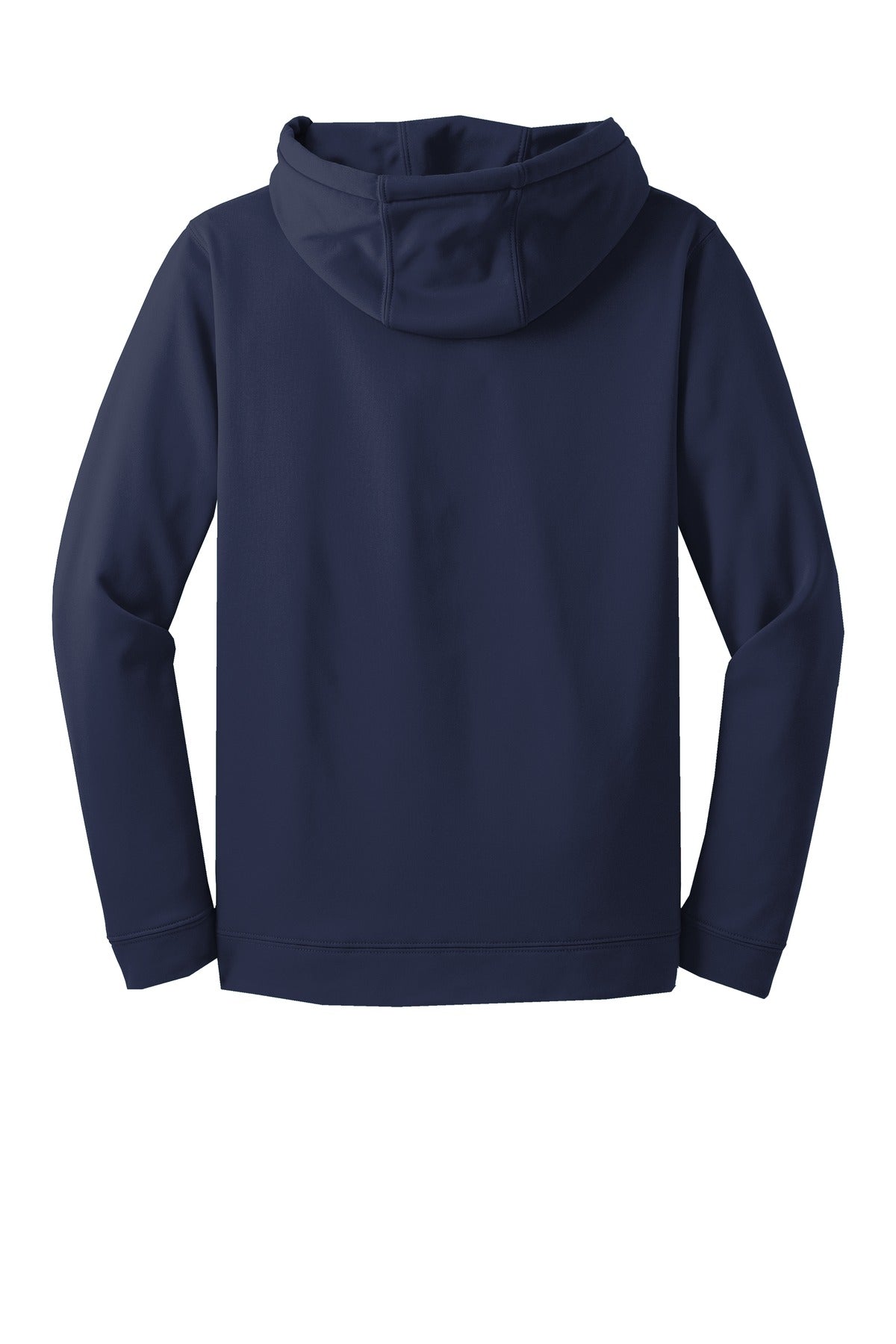 Rear View of Navy Sport-Tek Sport-Wick Fleece Hooded Pullover. F244