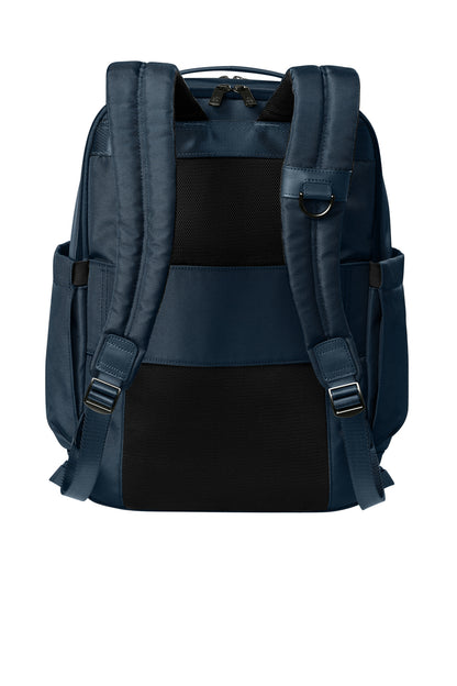 Rear View of NavyBlazer Brooks Brothers Oxford Backpack BB18822