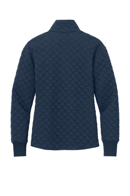 Rear View of NavyBlazer Brooks Brothers Women's Diamond Quilt Full-Zip BB18213