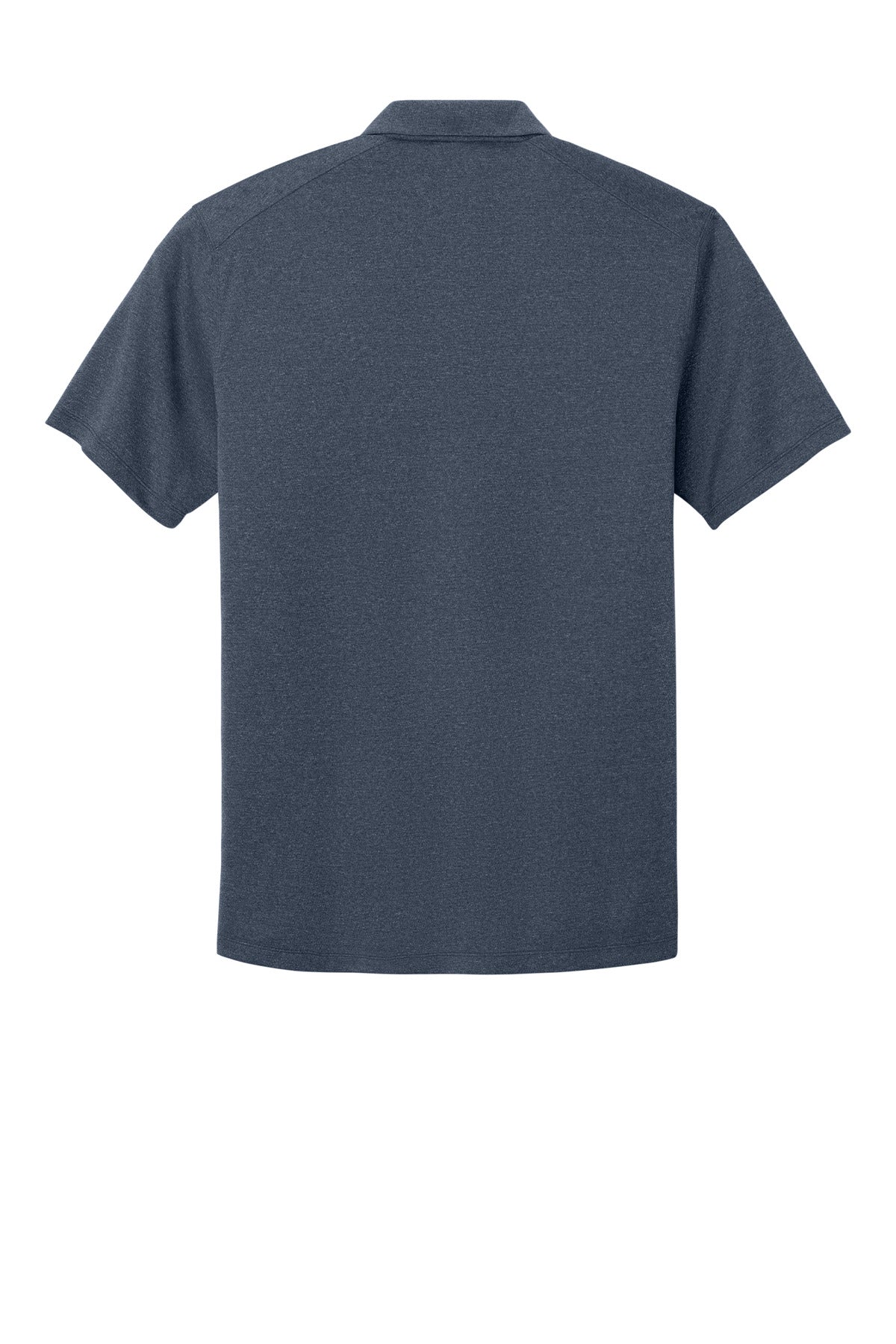 Rear View of NavyHthr Nike Dri-FIT Smooth Heather Polo NKFQ4794