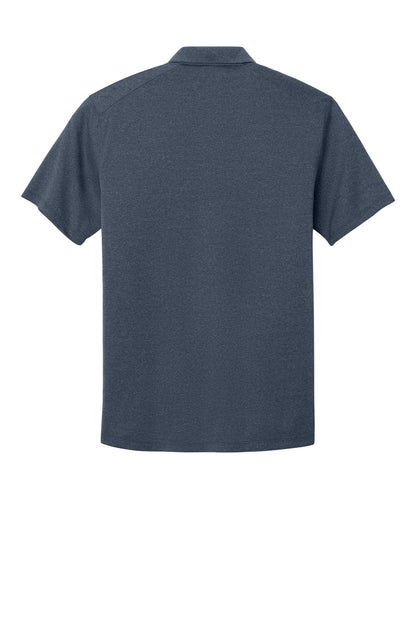 Rear View of NavyHthr Nike Dri-FIT Smooth Heather Polo NKFQ4794
