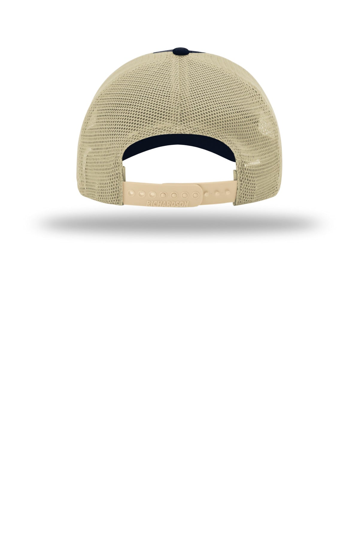 Rear View of Navy/Khaki Richardson Garment Washed Trucker 111