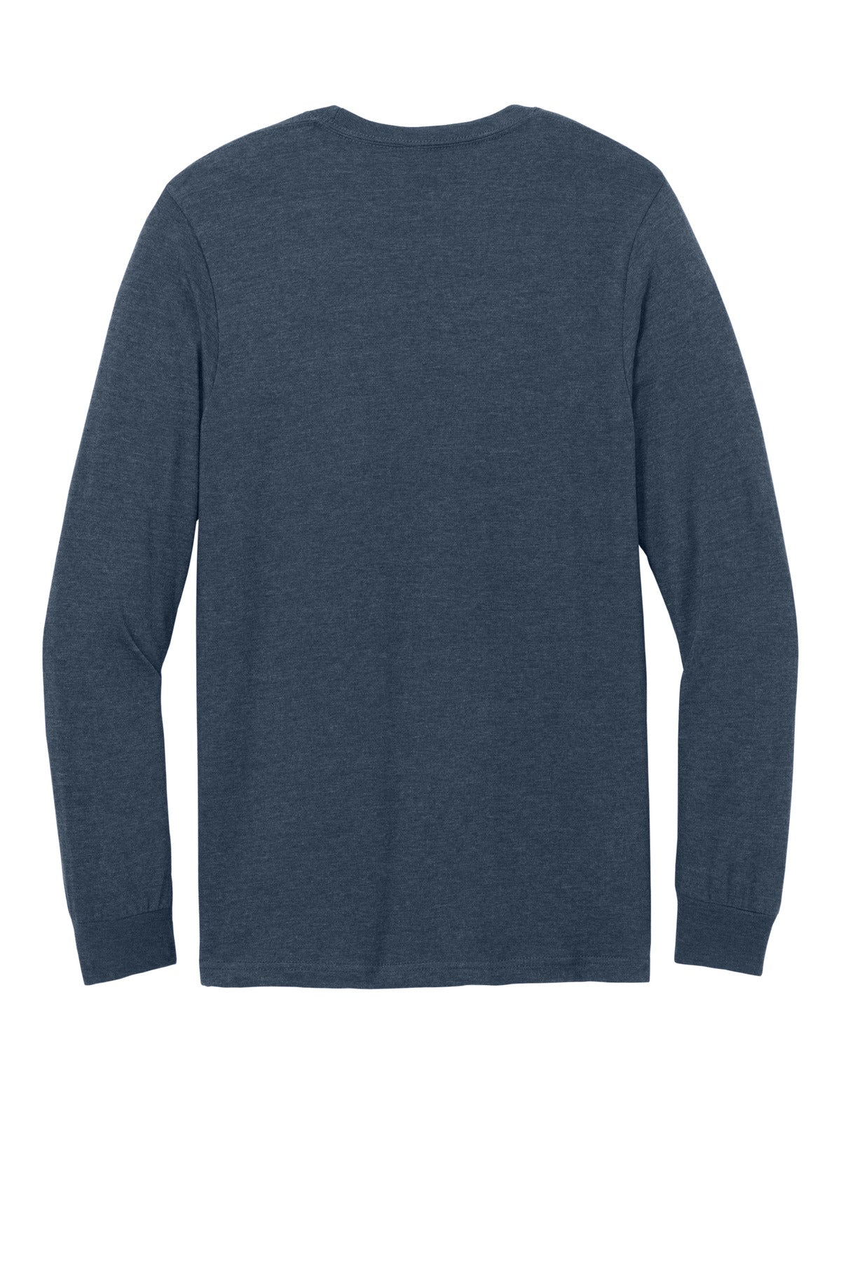 Rear View of NavyMist Gildan Softstyle CVC Long Sleeve Tee 64440CVC