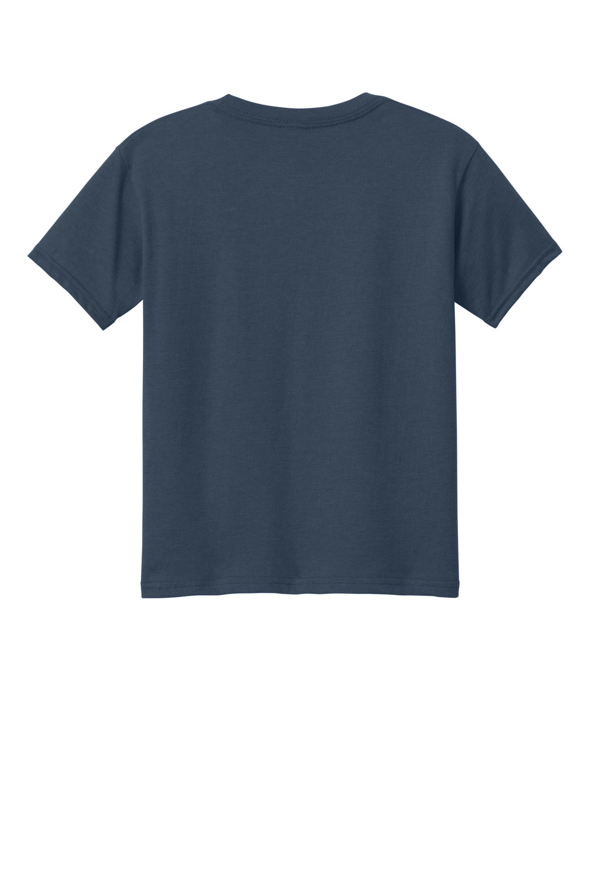Rear View of NavyMist Gildan Youth Softstyle CVC Tee 64000BCVC