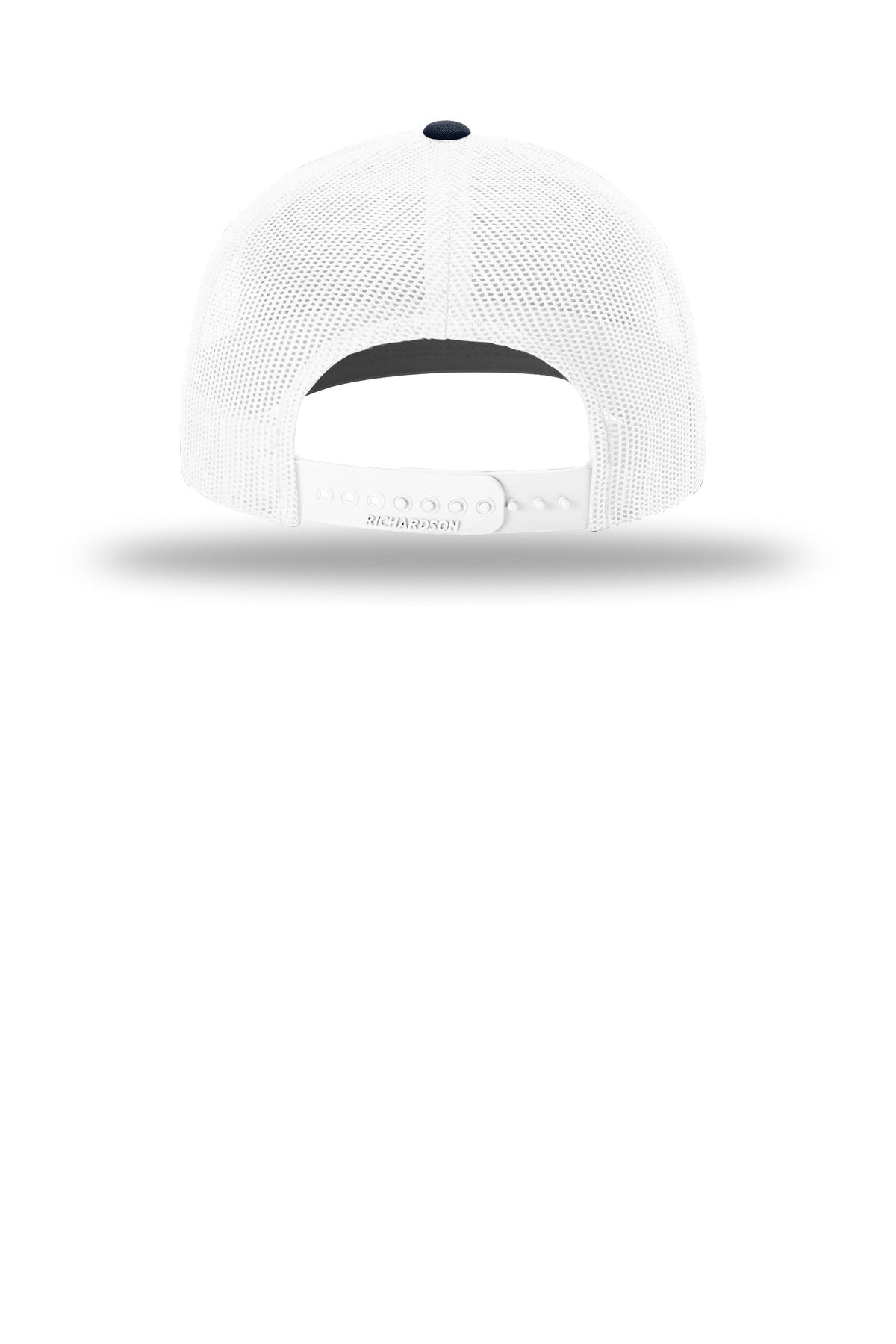 Rear View of Navy/White Richardson Trucker Cap 112