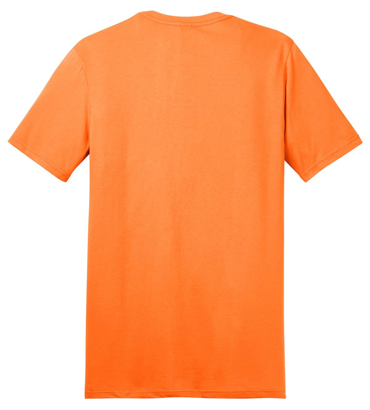 Rear View of Neon Orange District The Concert Tee DT5000