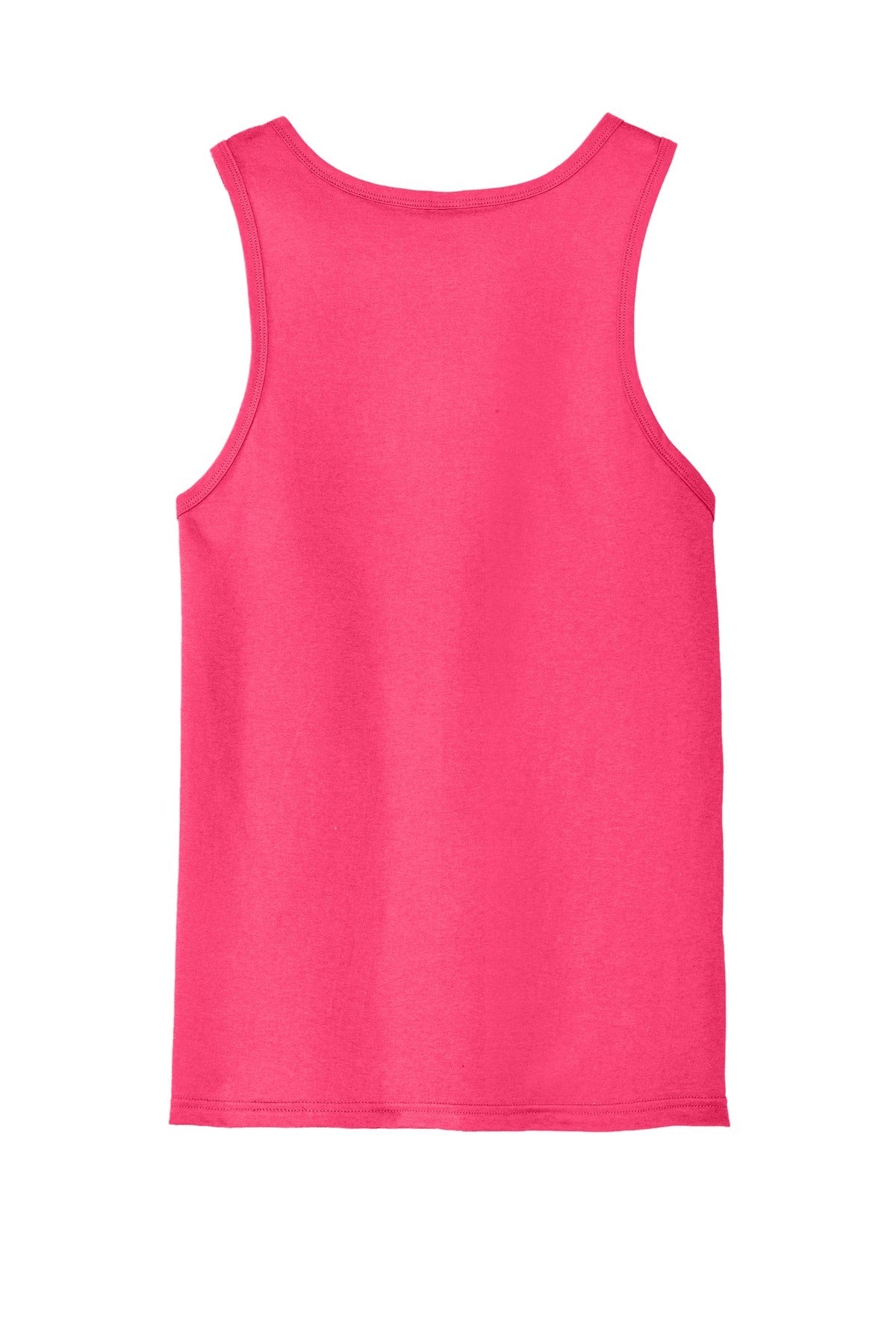 Rear View of Neon Pink District The Concert Tank . DT5300