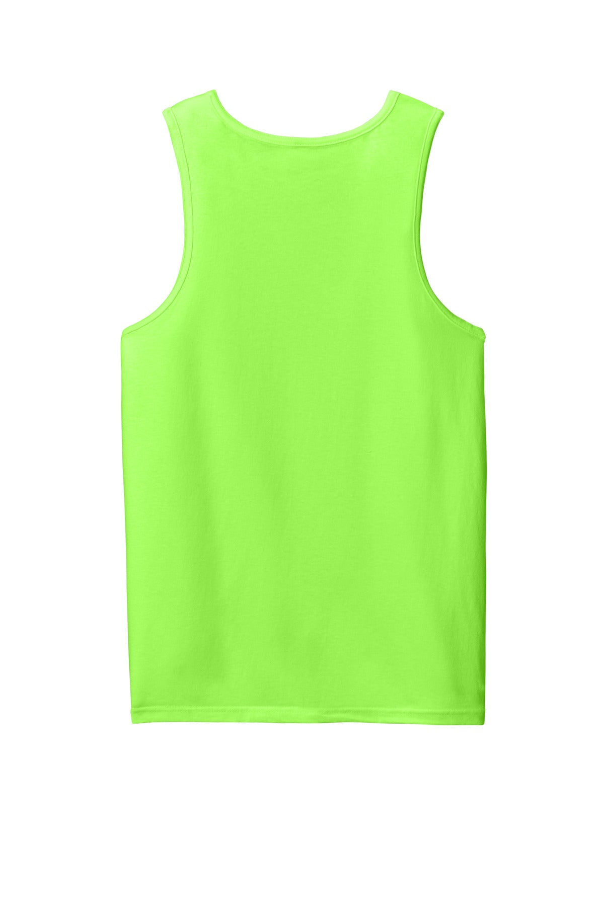 Rear View of NeonGreen Gildan Heavy Cotton Tank Top. G5200