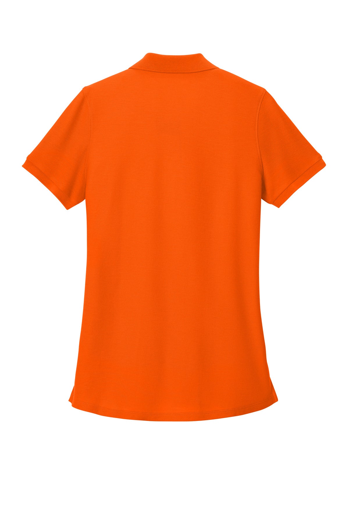 Rear View of NeonOrange Port Authority Women's Wearever Signature Pique Polo LK200