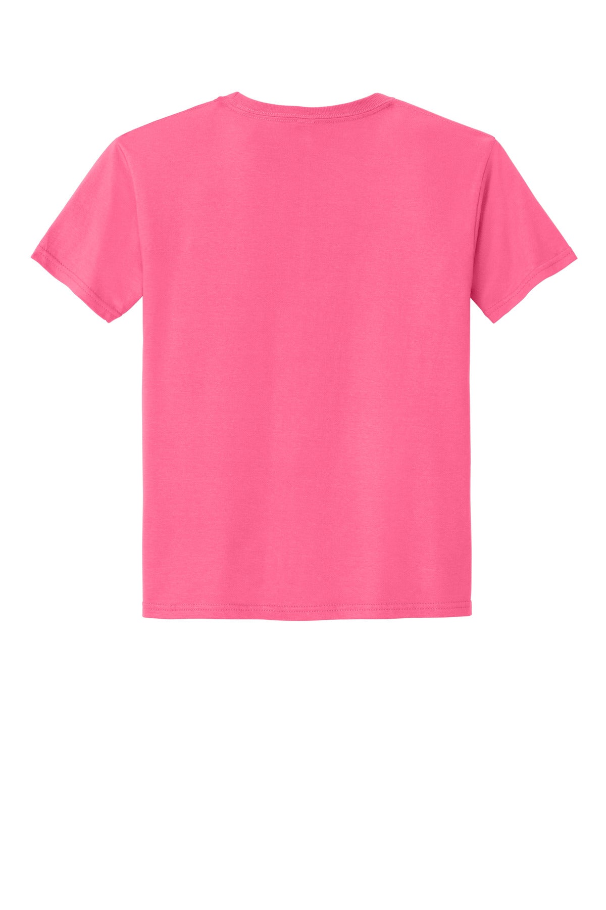 Rear View of NeonPink Jerzees Classics Youth Cotton T-Shirt 363Y