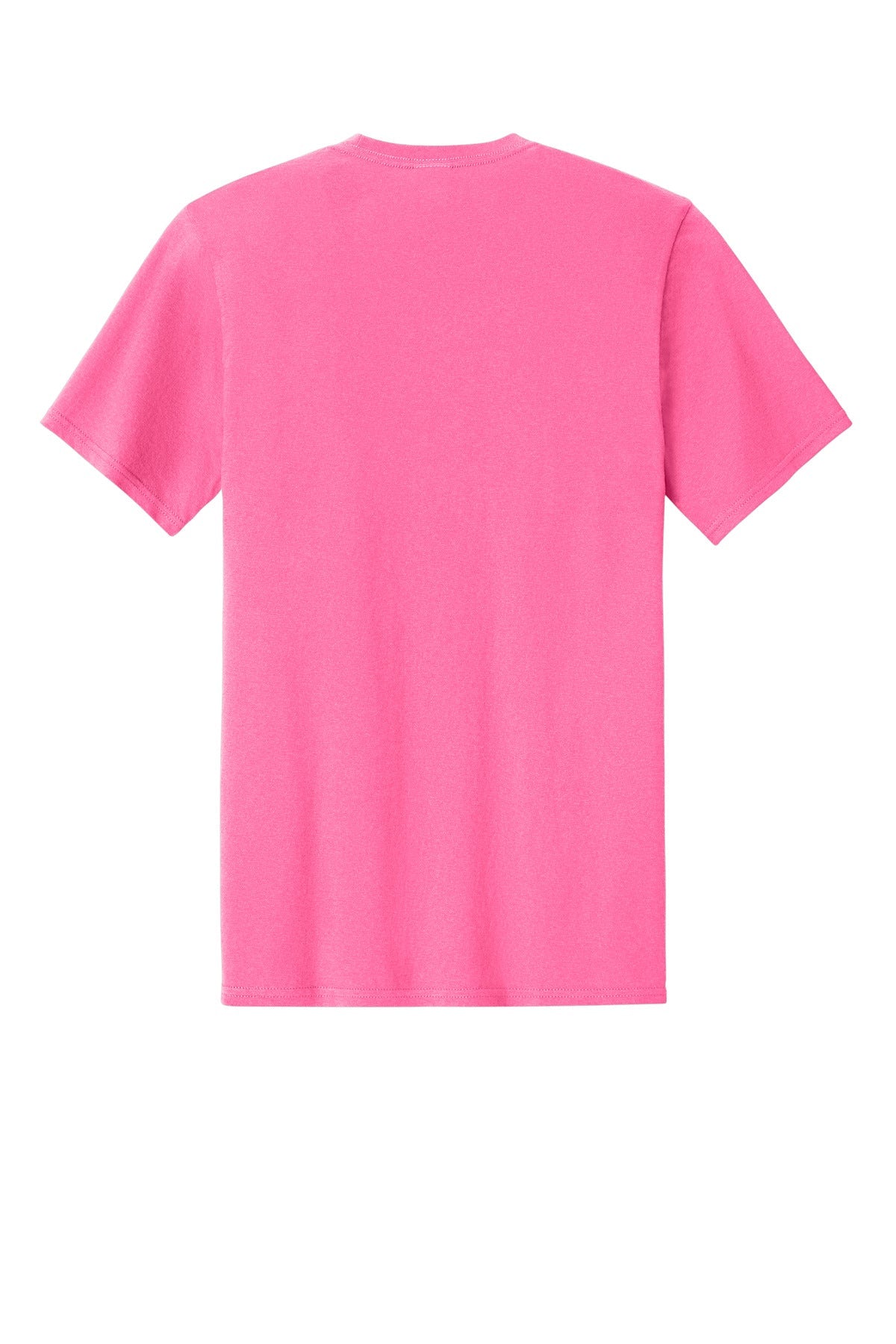 Rear View of NeonPink Port & Co Easy Cotton Tee PC43