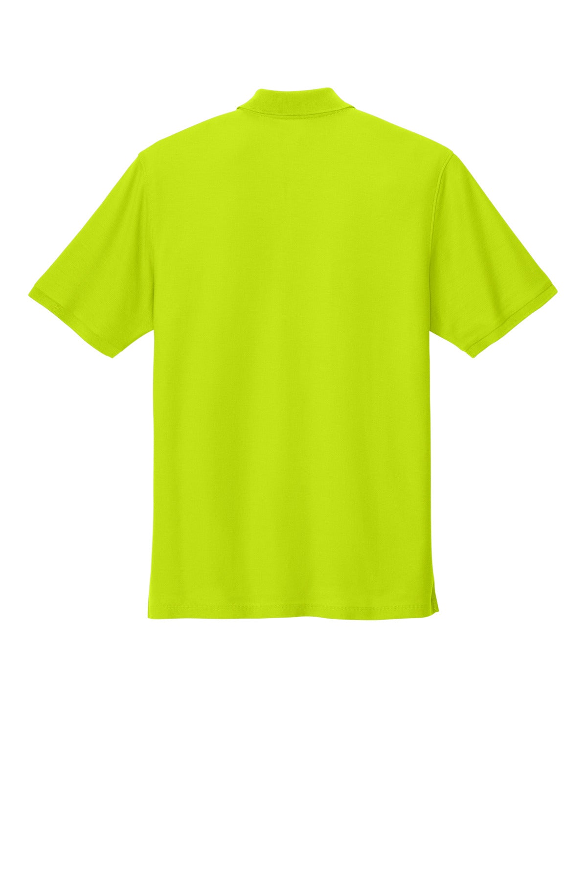 Rear View of NeonYellow Port Authority Wearever Signature Pique Polo K200