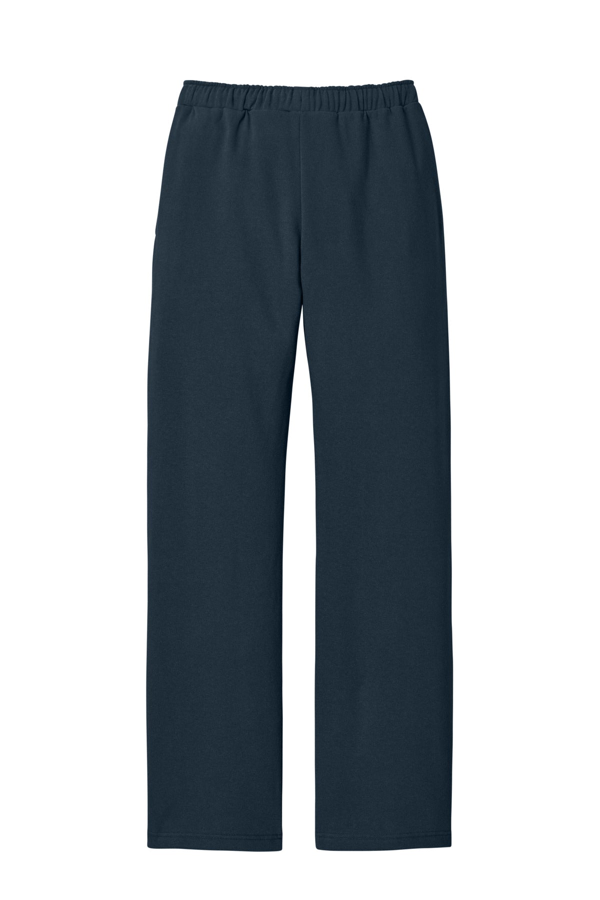 Rear View of NewNavy District V.I.T. Fleece Open-Bottom Sweatpant DT6117