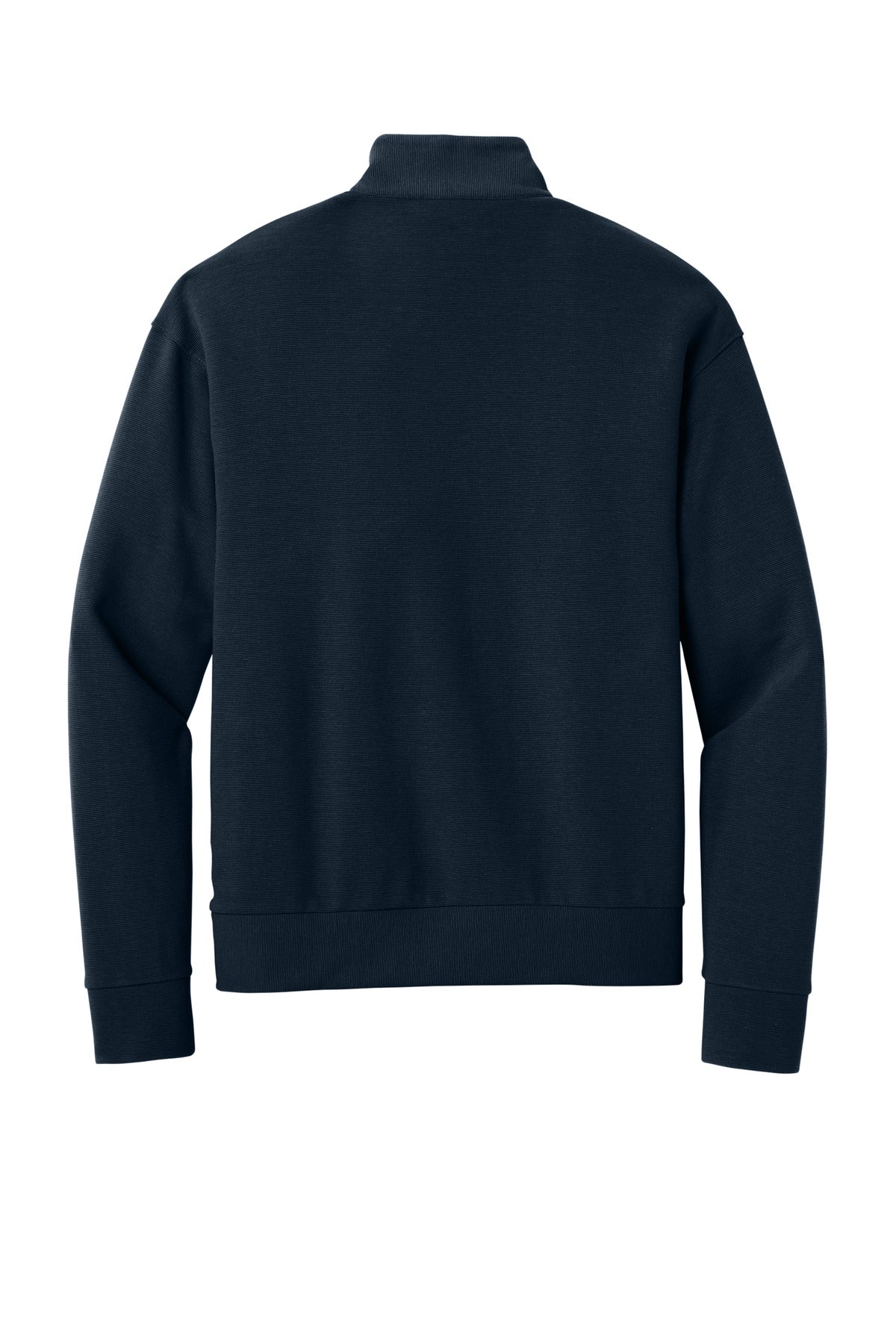 Rear View of NightNavy Mercer+Mettle Linear Texture 1/4-Zip MM3040
