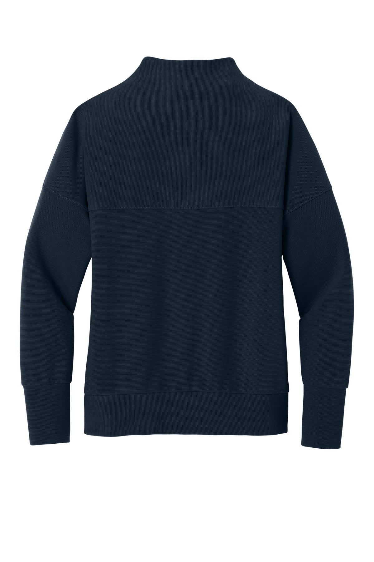 Rear View of NightNavy Mercer+Mettle Women's Linear Texture 1/4-Zip MM3041