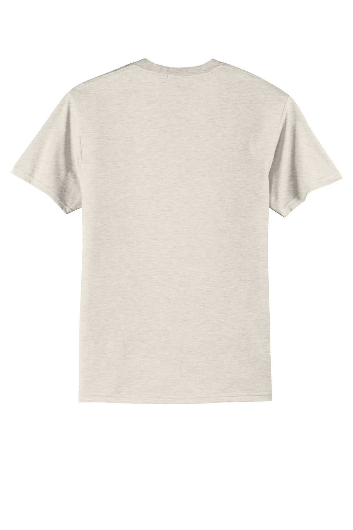 Rear View of OatHthr Port & Co Core Blend Tee. PC55