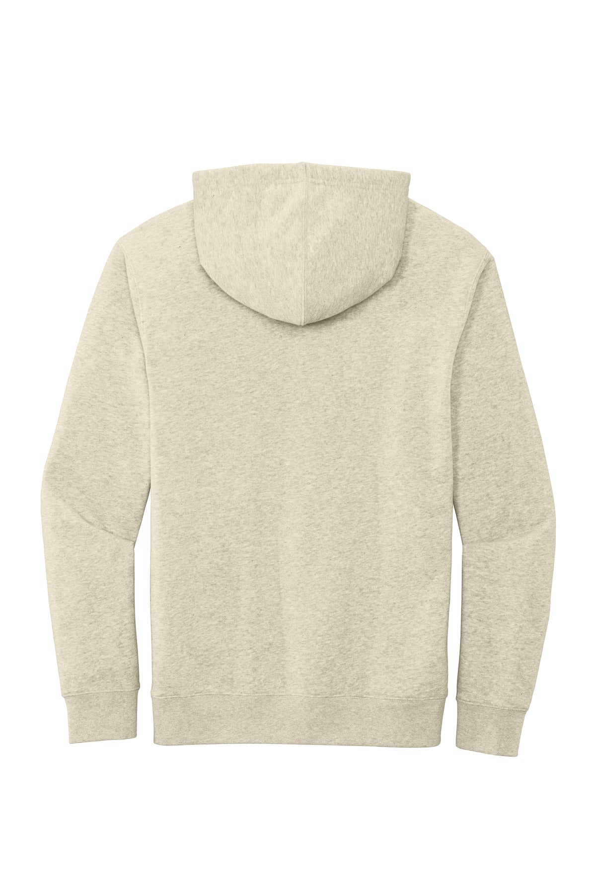 Rear View of Oatmeal Hthr District V.I.T. Fleece Hoodie DT6100