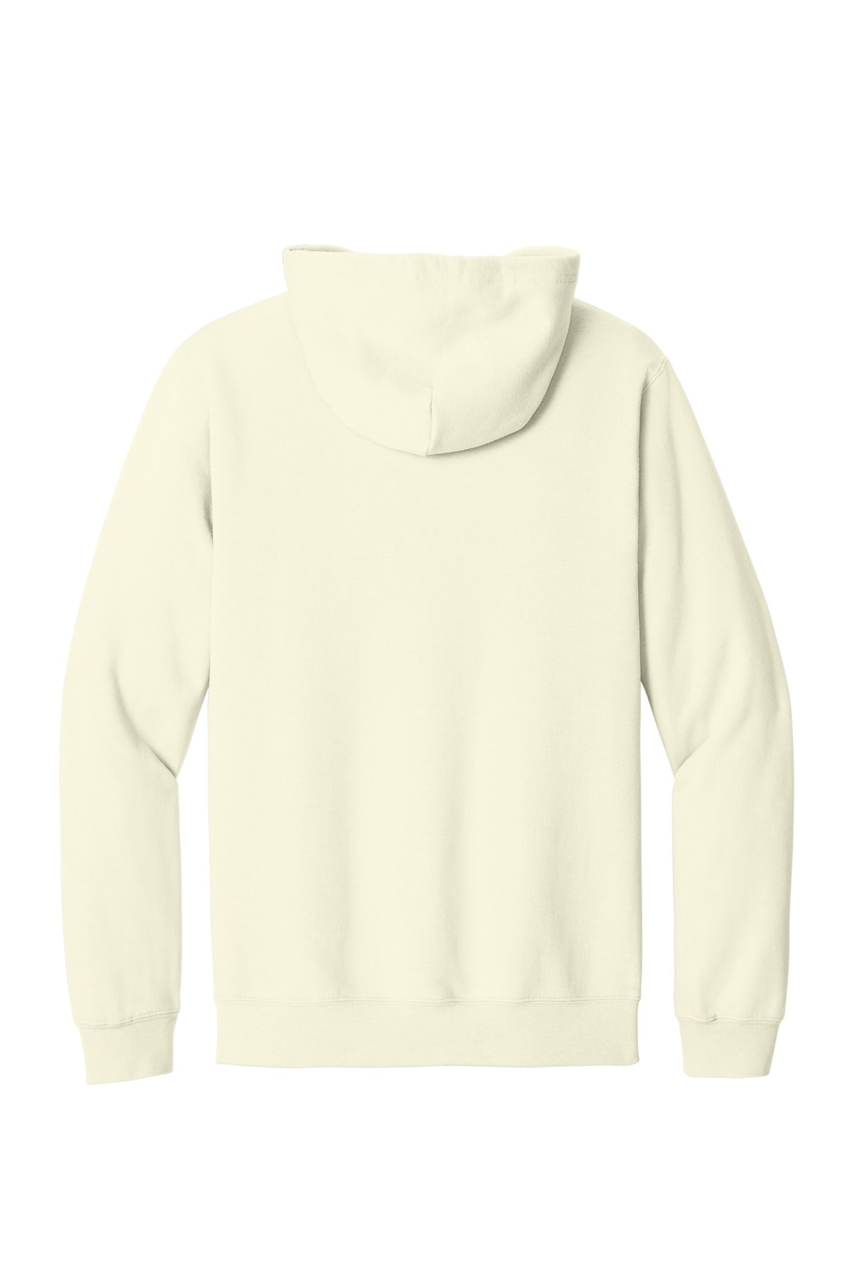 Rear View of OffWhite Gildan Softstyle Midweight Fleece Full-Zip Hooded Sweatshirt SF600