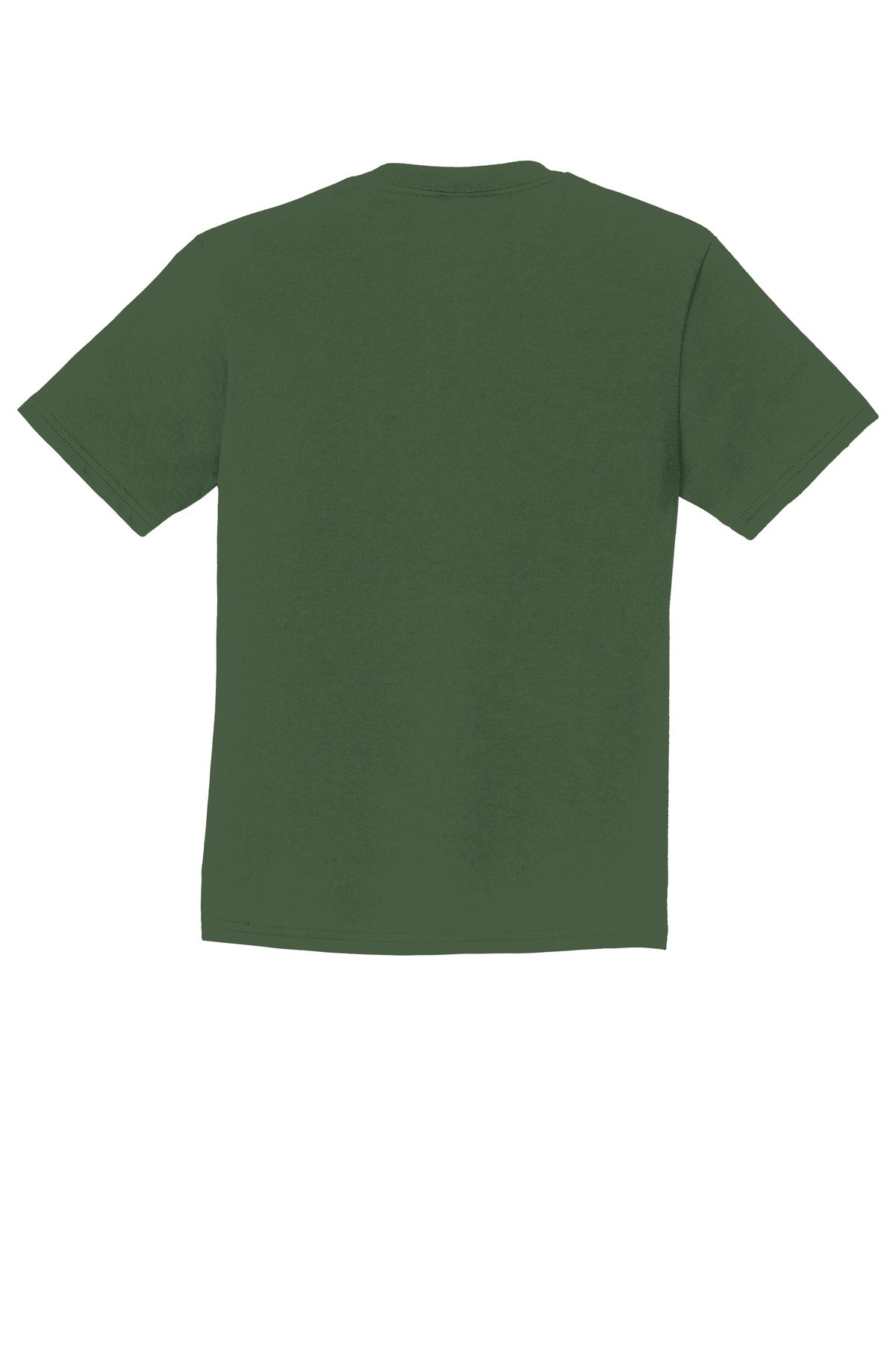 Rear View of Olive Port & Co Youth Fan Favorite Tee. PC450Y