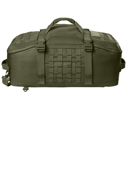 Rear View of OlvDrabGn CornerStone Tactical Barrel Duffel CSB817
