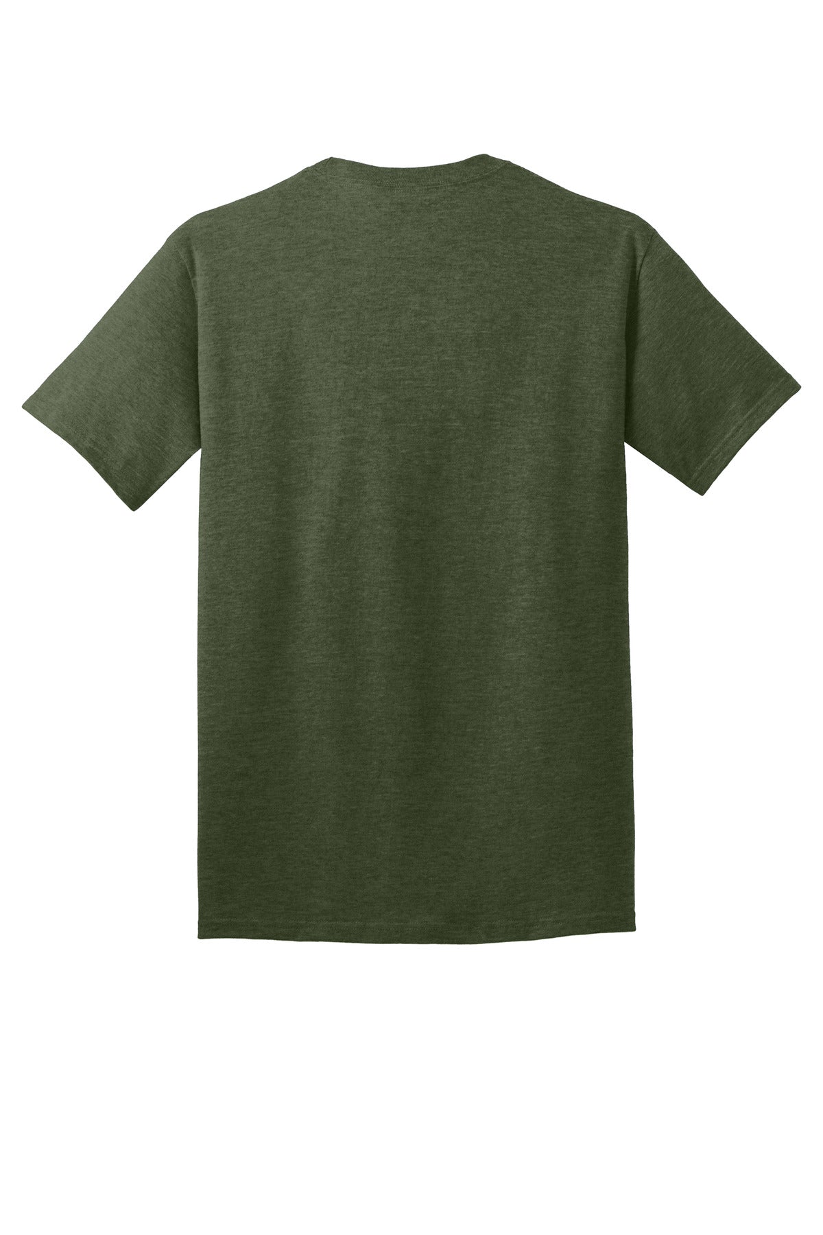 Rear View of OlvDrabGnH Port & Co Core Cotton Tee. PC54