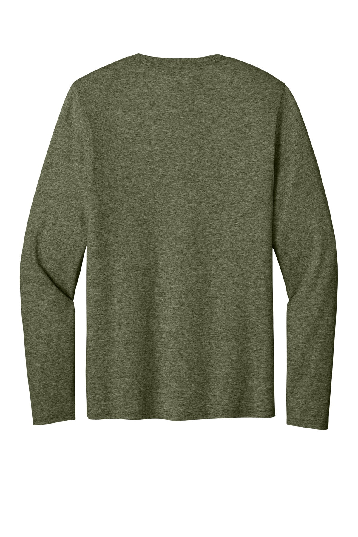 Rear View of OlvDrabGnH Port & Co Easy Cotton Long Sleeve Tee PC43LS