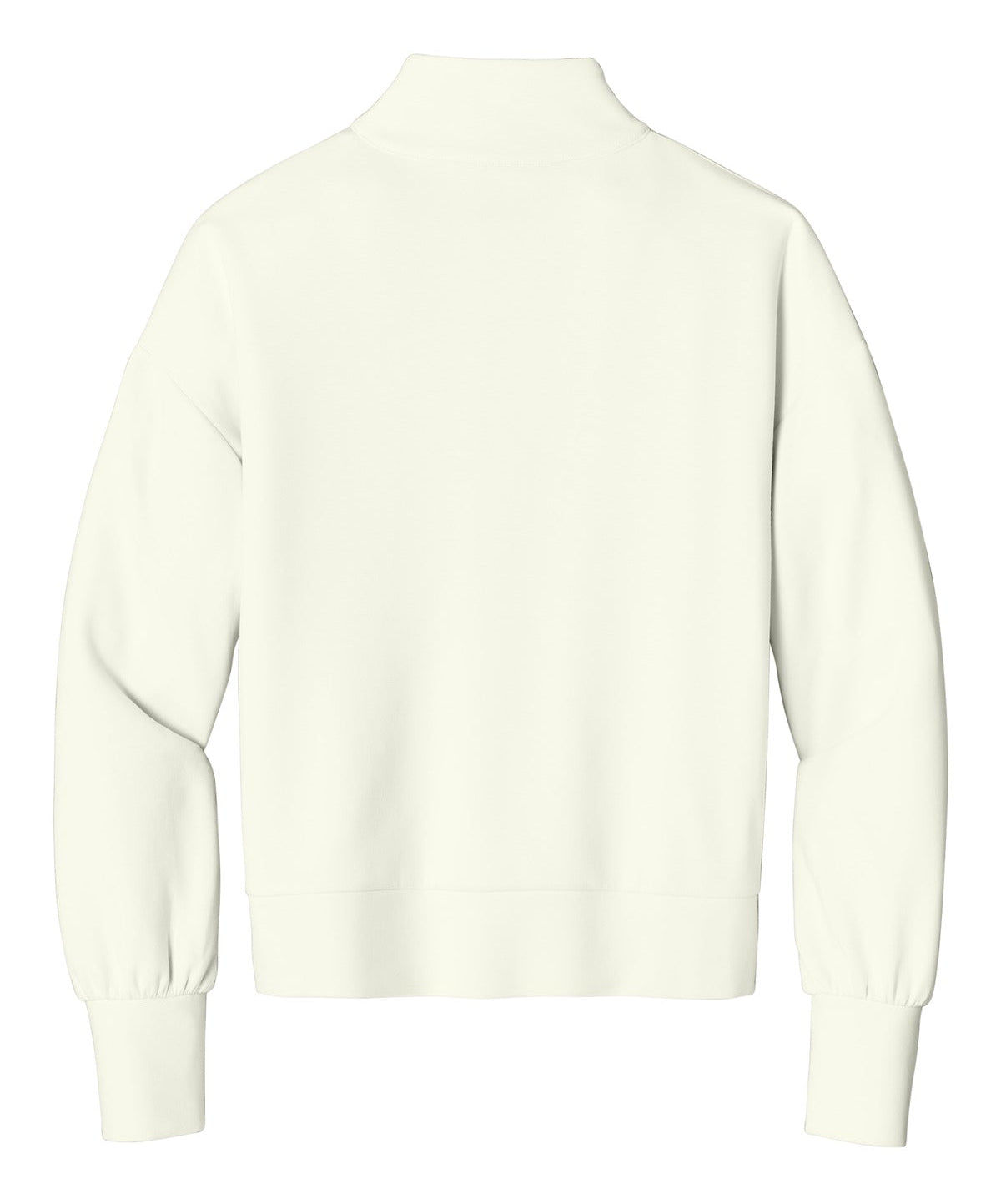 Rear View of OpalWhite OGIO Women's Transcend 1/4-Zip LOG861