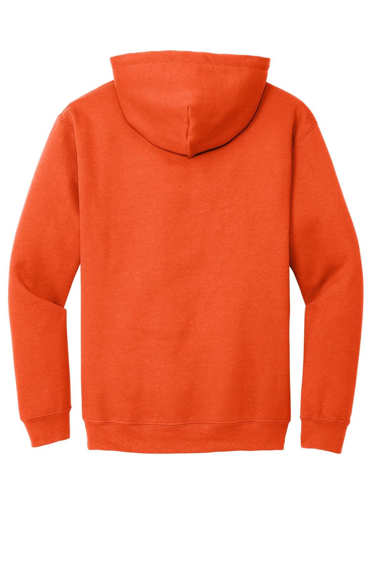 Rear View of Orange Gildan - Heavy Blend Hooded Sweatshirt. 18500