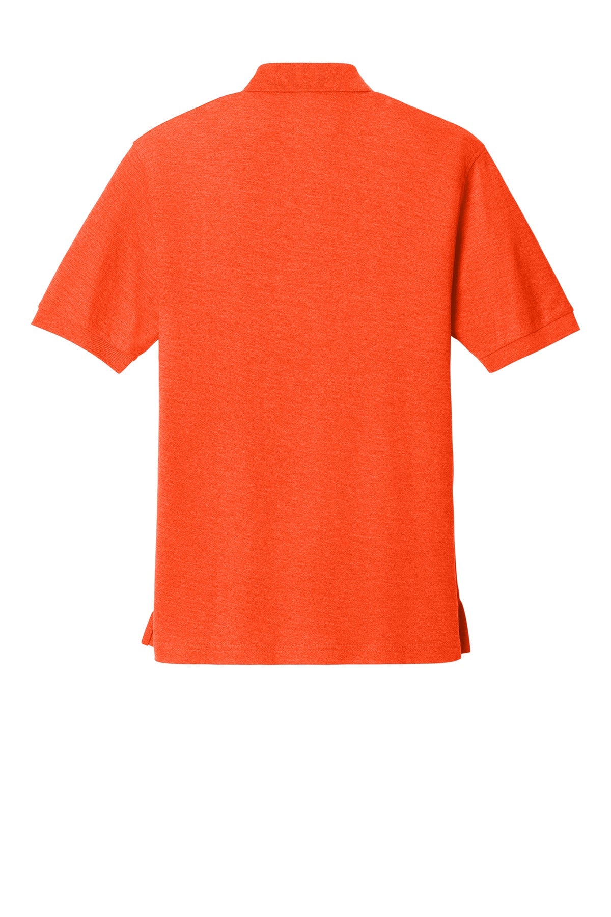 Rear View of Orange Port Authority Extended Size Silk Touch Polo K500ES