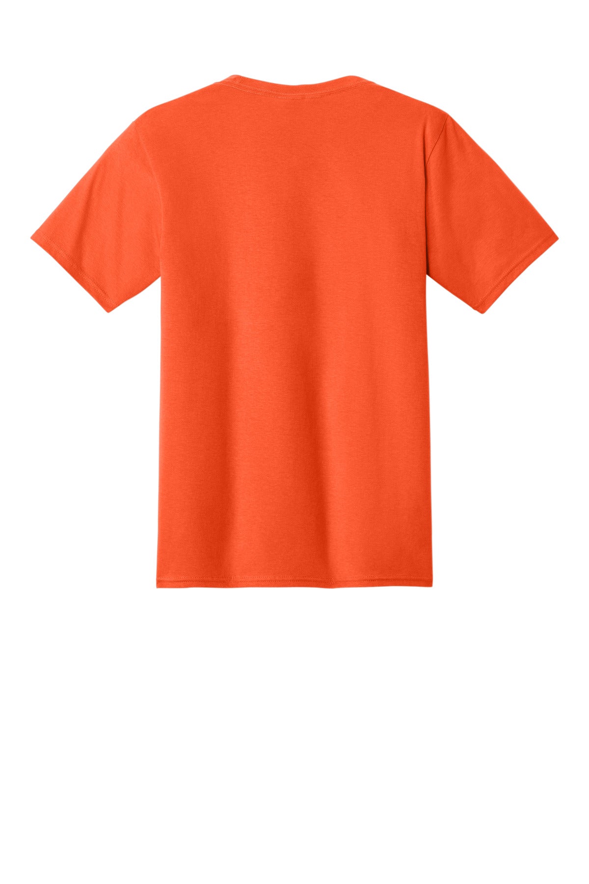 Rear View of Orange Port & Co Fan Favorite Tee. PC450