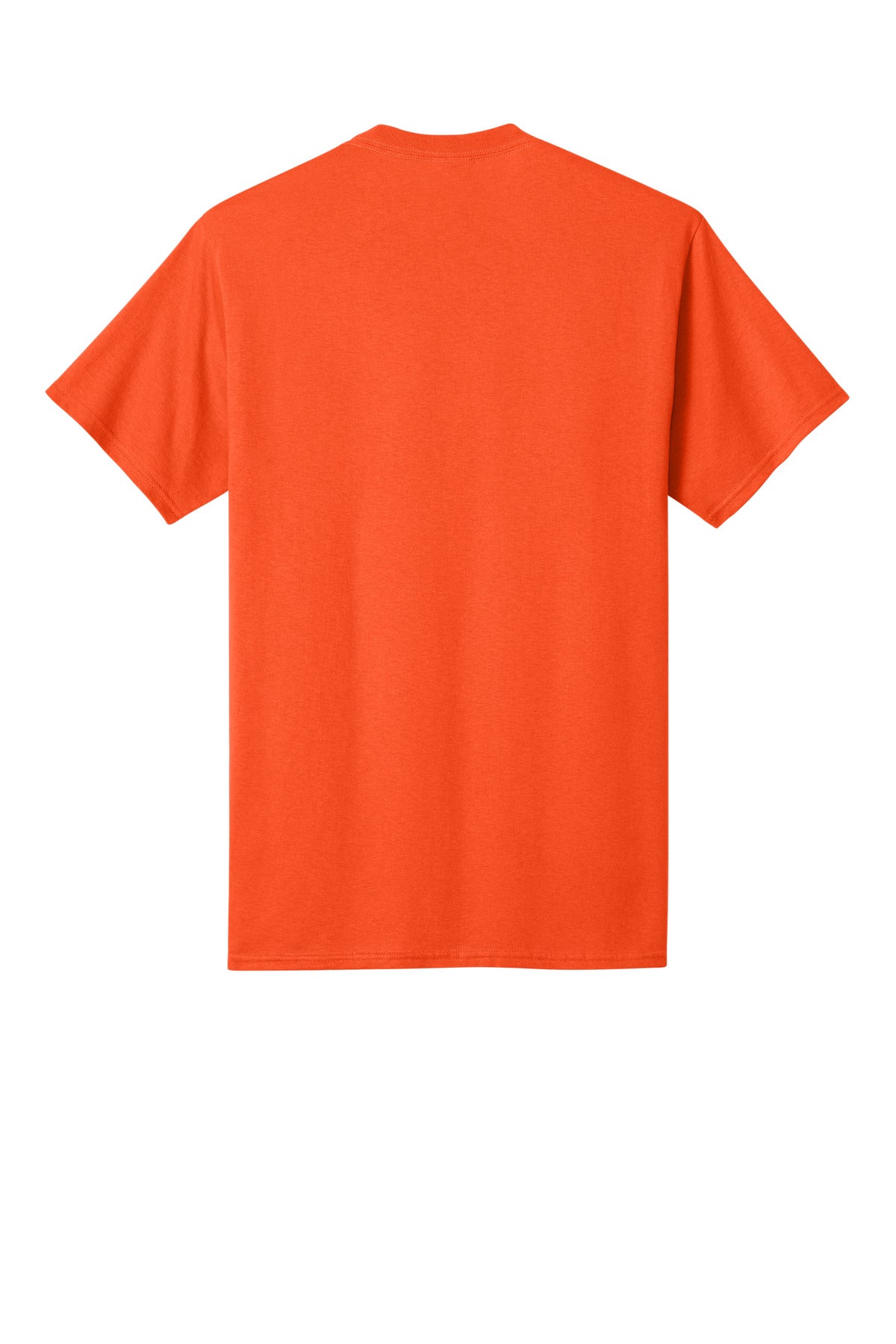 Rear View of Orange Port & Co Tall Core Cotton Tee PC54T