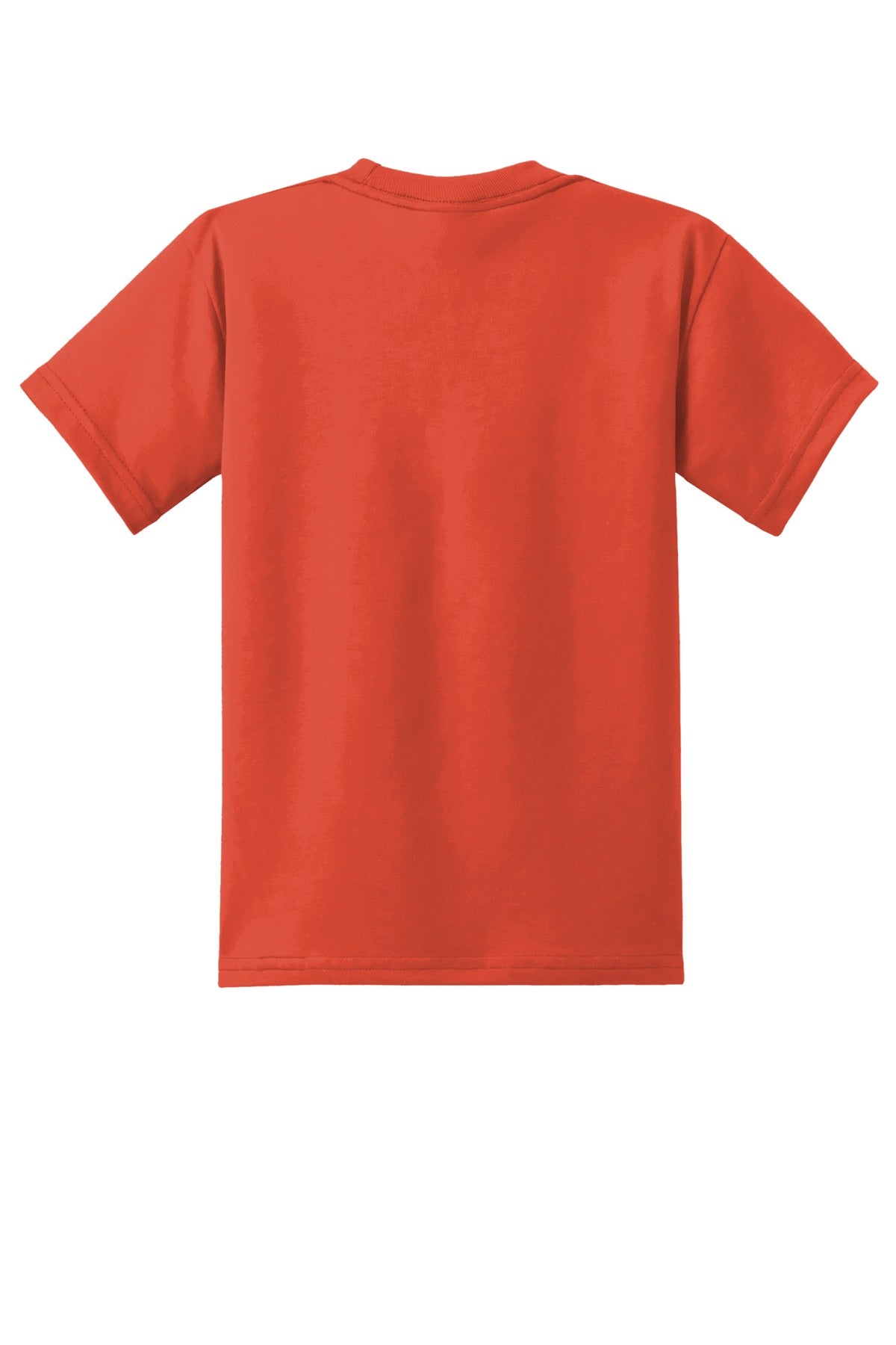Rear View of Orange Port & Co Youth Core Blend Tee. PC55Y