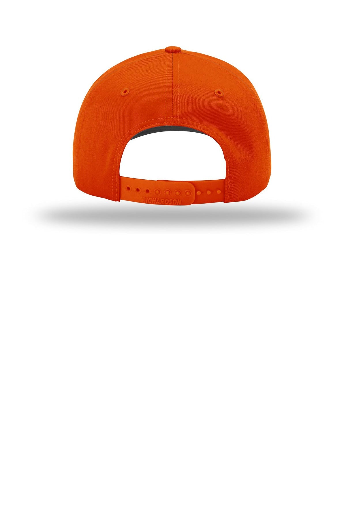 Rear View of Orange Richardson Pro Twill Snapback 212