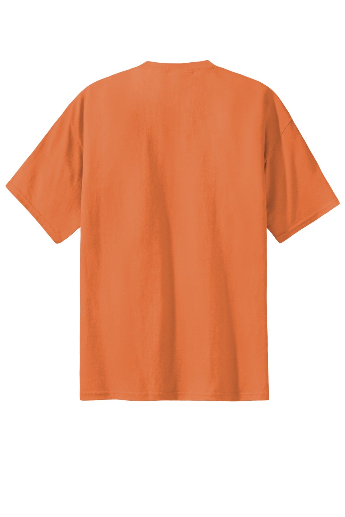 Rear View of Orange Sherbet Port & Co Tall Essential Tee. PC61T